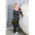 thumbnail image 3 of Younger Tree Newborn Baby Boy Fall Winter Long Sleeve Button Plaid Romper Pants Clothes Outfits, 3 of 8
