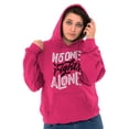 thumbnail image 5 of No One Fights Alone Breast Cancer Hoodie Sweatshirt Women Brisco Brands L, 5 of 6