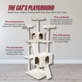 thumbnail image 3 of TRIXIE Celeste Plush 4-Level 69" Cat Tree  Sisal Scratching Posts Condo & Cat Toy Cream, 3 of 8