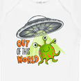 thumbnail image 4 of Inktastic Out of this World- cute green alien UFO Boys or Girls Baby Bodysuit, 4 of 5