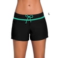 thumbnail image 4 of Greeniant Traje de baño Banda ajustable con cordón Buena elasticidad Moda Diseño de cuatro esquinas Pantalones cortos Traje de baño Deportes acuáticos Verde negro L, 4 of 6