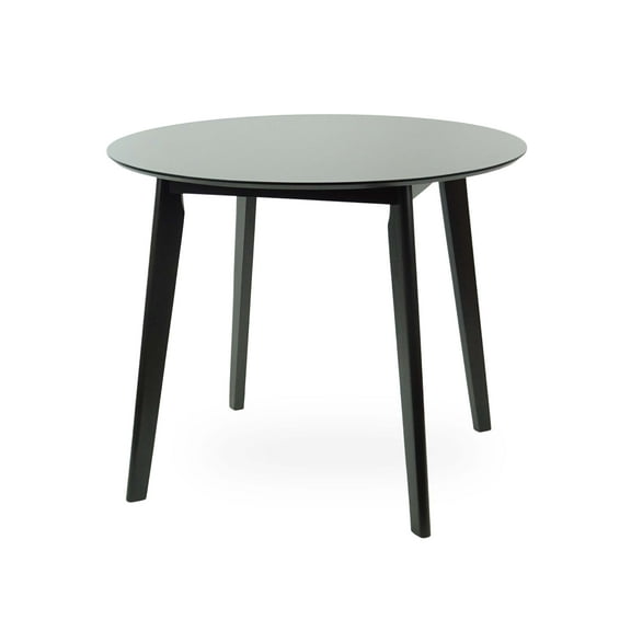 Yumiko Solid Wood Round Dining Table Kitchen Modern, Espresso Color