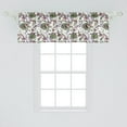 thumbnail image 2 of Ambesonne Botanical Window Valance, Monstera Leaf and Flowers, 54" X 18", Multicolor, 2 of 3