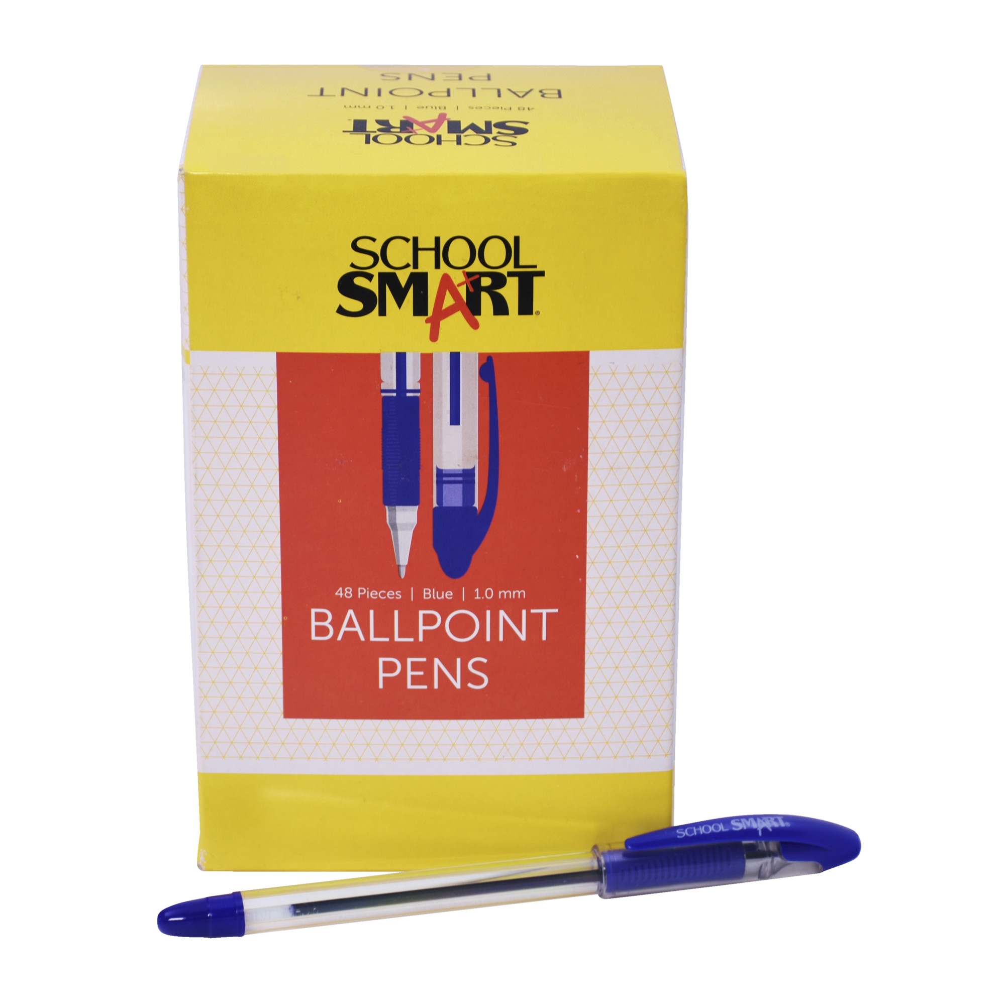 School Smart Blue Ballpoint Pen, Pack of 48