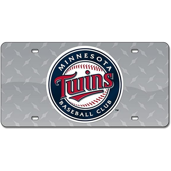 Minnesota Baseball Twins Laser Cut Diamond Plate License