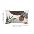 thumbnail image 4 of MKHSQHDG Today's Deals Boho Abstract Tropical Lumbar Cover Mid Modern Leaf & Geometric Print Throw Soft Rectangular Cover for Living Room Bedroom Sofa and Boho Home, 4 of 6