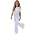 thumbnail image 5 of Fnooota Girls Summer Outfit Sets, Casual Short Sleeve Gifts Kids' Casual Clothing Sets White Size 7-8, 5 of 6