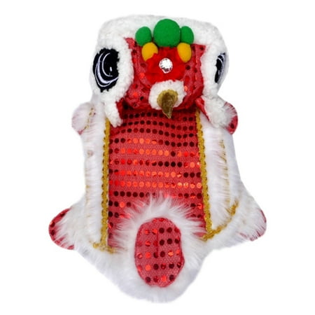 Funny Dog Clothes New Year's Pet Chinese Costume Dragon Dance Lion Dog Clothes Lion Dance Red Festive Lucky Cat Clothes Makeover