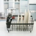 thumbnail image 3 of Kitchen Details Flat Wire 5.5" H x 13.9" L Dish Rack in Bronze, 3 of 3