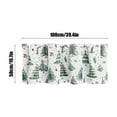 thumbnail image 3 of Christmas Curtains, Kitchen Curtains, Christmas forest Short Sunshade Partition Small Curtains, Polyester Green 55.12x27.56 Inches, 3 of 7