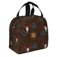 thumbnail image 3 of ZICANCN Insulated Lunch Bag for Women Men, Western Cowboy Traditional Wild Reusable Cute Lunch Bags for Picnic School Work Office, 3 of 8