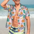 thumbnail image 5 of KLL Men's Hawaiian Shirt Short Sleeve Button Down Beach Shirts-Tropical Plants, 5 of 5