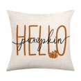thumbnail image 2 of Fall Pumpkin Pillow Covers, Thanksgiving Decorative Pillow Case with Hidden Zipper Polyester Fabric, Autumn Harvest Home Decor for Sofa Couch Bed Bedroom, 17.7 x 17.7 Inch, 2 of 7