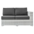 thumbnail image 5 of Modway Convene Fabric & Rattan Patio Right-Arm Loveseat in Light Gray/Charcoal, 5 of 8
