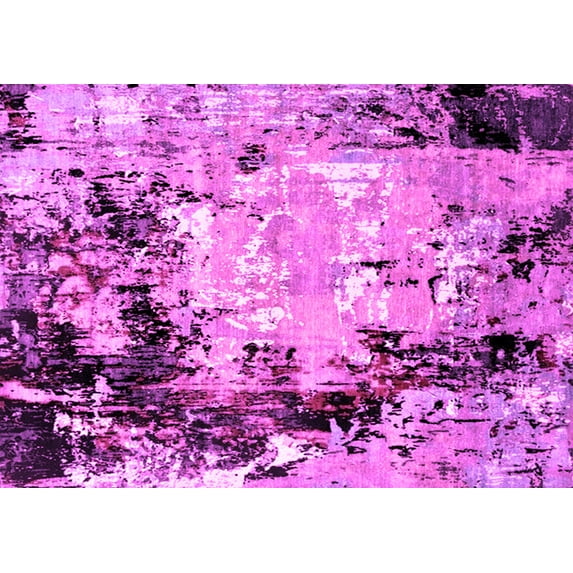 Ahgly Company Indoor Rectangle Oriental Pink Industrial Area Rugs, 5' x 8'