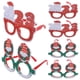 thumbnail image 3 of Christmas Party Glasses Frame 6Pcs Assorted Color Plastic Round Photo Prop For Children Holiday Gathering, 3 of 5