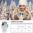 thumbnail image 5 of Guantes de invierno para mujer, paquete de 2 guantes convertibles sin dedos de lana cálida para regalos de mujer con gorro de cubierta de manoplas, 5 of 5