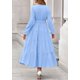 thumbnail image 5 of Vestido Maxi PRETTYGARDEN con Cuello en V, Manga Larga y Cinturón Talla M, 5 of 8