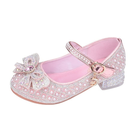 Kureaily Girls  Shoes Spring And Autumn Children s Shoes Soft Sole Flower Children s Single Shoes Size 4 Sandals Jelly Baby Shoes 9.5-10 Years