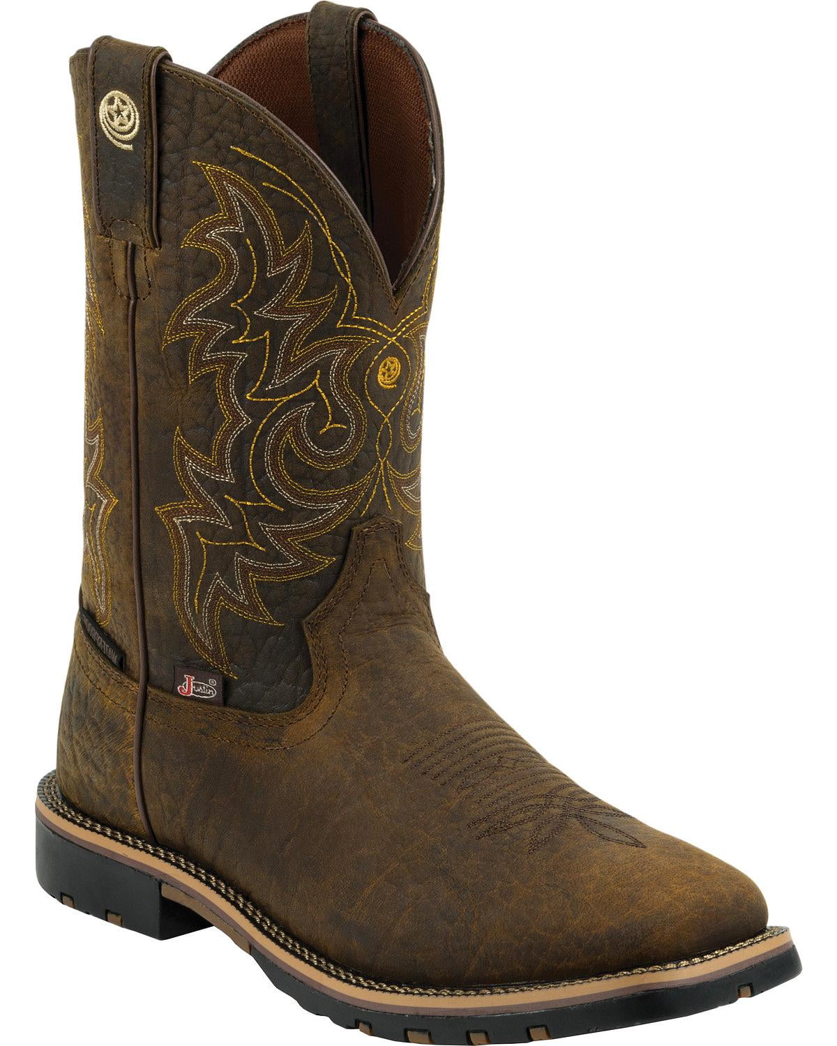 justin boots mens square toe