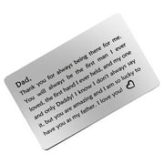 JNB/k0184/Inspirational Engraved Stainless Steel - DAD wallet card…
