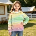 thumbnail image 5 of WQNVRNR Girls Print Hooded Sweatshirt- Kangaroo Pocket Casual Pullover Fall Long Sleeves Hoodies Multicolor Size 5, 5 of 8