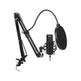thumbnail image 3 of Amdohai USB 192kHZ/24bit Podcast Recording Microphone Kit Professional Condenser Studio Broadcasting MIC with Stand Plug & Play For Gaming Chatting Speech, 3 of 6