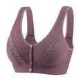 thumbnail image 1 of AherBiu No Underwire Bras for Women Front Closure Full Coverage Wireless Bras Padded Lightweight Push up Bras, 1 of 3