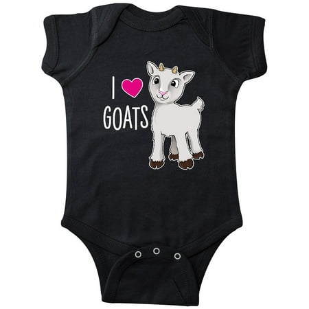 

Inktastic I Love Goats- cute goat Gift Baby Boy or Baby Girl Bodysuit