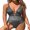 Black, variant on Charmo Sexy V Neck One Piece Swimwear for Womens High Cut Bath Suit Tummy Control Swimsuit