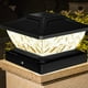 thumbnail image 4 of Luces solares de pilar Exteriores LED para jardines con estaca de madera - Panel de polisilicio 2V, marco ABS y vidrio texturizado, 14,8x14,8x9,6 cm, 4 of 5