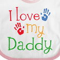 thumbnail image 4 of Inktastic I Love My Daddy Boys or Girls Baby Bib, 4 of 4