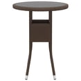 thumbnail image 4 of vidaXL Patio Dining Set 3 Piece Rattan Patio Conversation Set Poly Rattan, 4 of 7