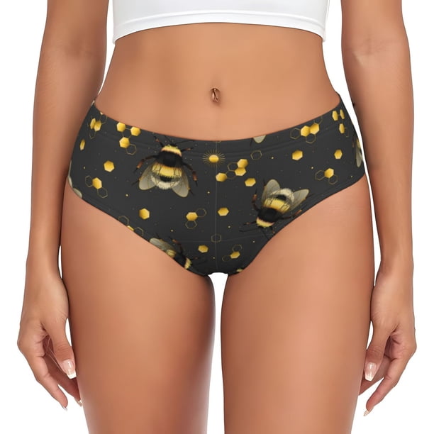 Fotbe Bee Calzones Estampados para Mujer – Ropa Interior de Algodón, Cómoda, Suave y Elástica-Medium
