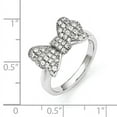 thumbnail image 4 of Brilliant Embers  Sterling Silver Rhodium-plated 71 Stone Micro Pav� CZ Bow Ring, 4 of 5