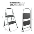 thumbnail image 5 of COSCO 2-Step Big Step, Steel Step Stool with Rubber Hand Grip, 8 ft. 2 in Max Reach (Platinum/Black/Dot), 5 of 5