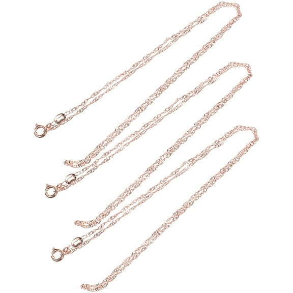 MRLESS 3pcs Copper Necklace Chain Decorative Necklace Delicate Necklace Chain Women Necklace