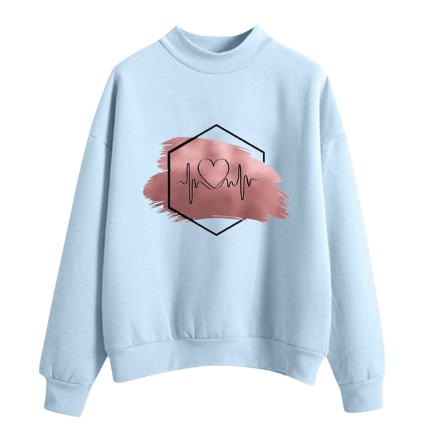 Gibobby Sudaderas para Mujer Sudadera Deportiva con Capucha Sudadera para Mujer(Azul celeste,CH)