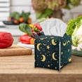 thumbnail image 3 of ZUXONGSY Galaxy Moon Square Tissue Box Cover Star Modern PU Leather Tissue Box Holder Waterproof Leather Tissue Box Cover for Bathroom,Car,Bedroom, Hotel, Office, 3 of 7