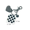 thumbnail image 4 of Lovely Office School Name Tags Keychain Straps Bank Credit Card Black and white grid Checkerboard Card Holder Badge Holder Bus Card Case Pass Card Bag 07, 4 of 8