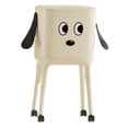 thumbnail image 4 of Cubo de basura alto con ruedas giratorias de 360 ​​grados, doble capa, sencillo Blanco, 4 of 9