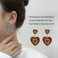 thumbnail image 4 of Minnieouse Pendientes de goteo de gota de amor a juego, joyería de moda, pendiente pequeño de aleación con personalidad romántica, fiesta de Ropa, zapatos y accesorios Miscelánea café dorado Minnieouse AP015241-04, 4 of 6