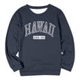thumbnail image 3 of Ladies' Autumn And Winter Casual Comfortable Plus Size Fashionable English Printed Round Neck Long Sleeved Loose Casual Hooded Sweatshirt Athletic Jacket Full Zip Full Zip Sweatshirt Comfy Dressy, 3 of 3