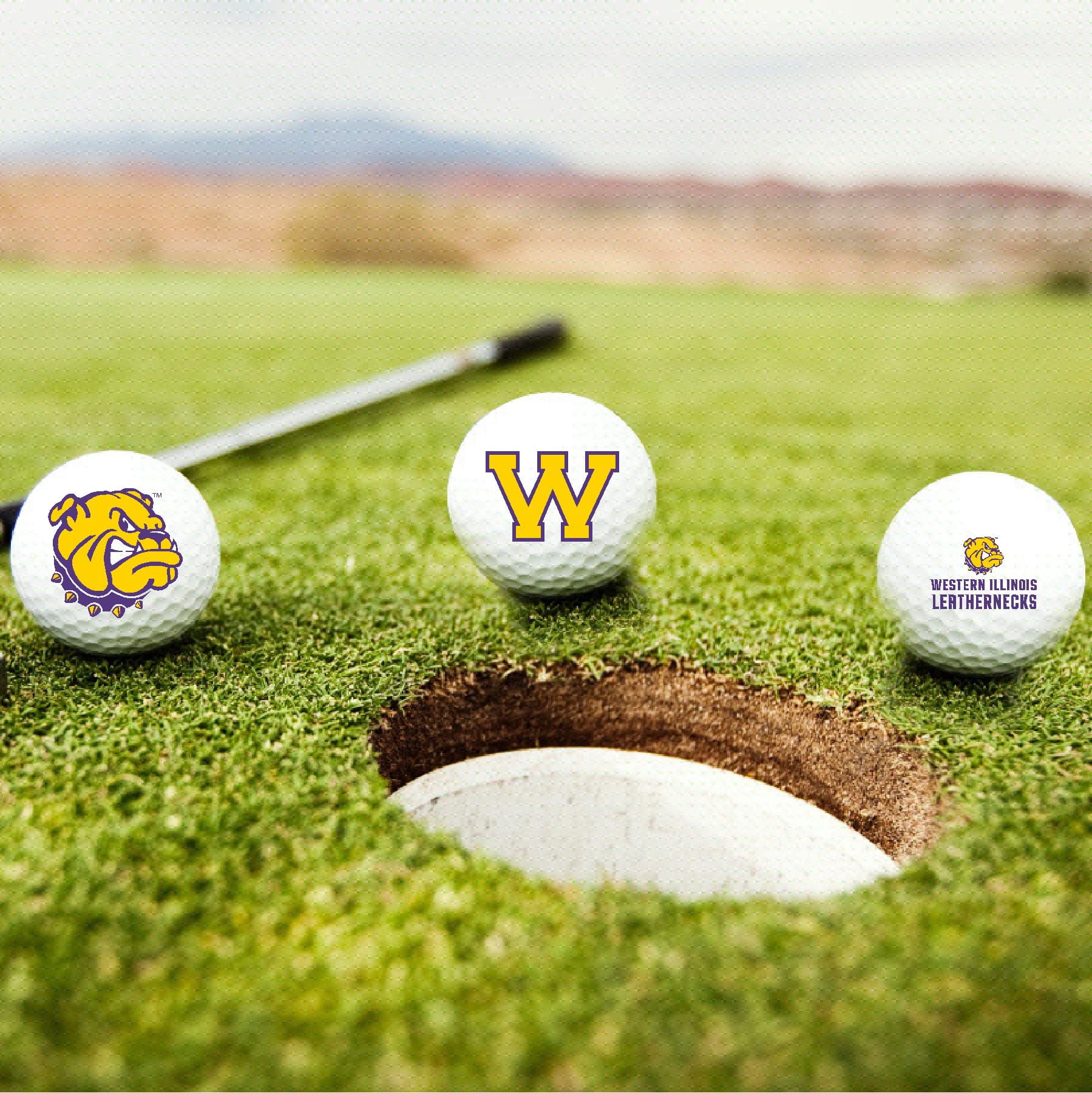 Western Illinois University Leathernecks Logo Edition Officially Licensed NCAA Taylormade Distance+ Golf Balls 12-Pack (Dozen)