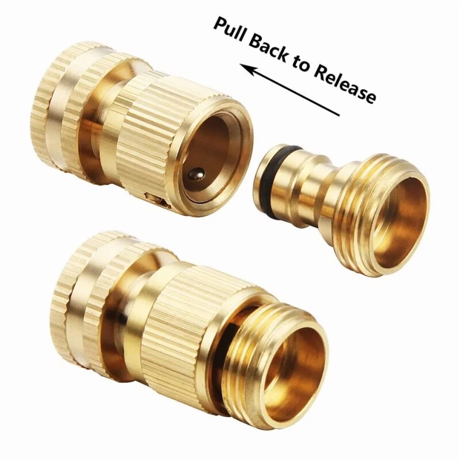 3/4" Brass Quick Connect Garden Hose Fittings Accessories Watering Equipment