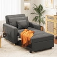 thumbnail image 1 of AECOJOY Fauteuil Convertible 3 en 1 de 36 Po (91 cm) avec Dossier Réglable et 2 Coussins - Gris Moderne, 1 of 8