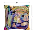 thumbnail image 2 of Potbelly' Animals Pets Painting Bold By Pat Saunders-White 16 X 16 Decorative Throw Pillow, 2 of 4