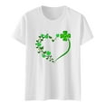 thumbnail image 4 of GILIGEGE Women's St Patrick's Day T-Shirt Crewneck Short Sleeve Cute Tees for Saint Patricks Day Lucky Irish Shamrock Graphic Tees Tops Graphic Tees for Women Casual Summer Tops Loose Fit Tshirt, 4 of 4