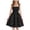 A85 Black, variant on Xdegoge Girls Bow Detail Strap Dress with Pockets and Cinched Waist, Cute Princess Style for Weddings and Formal Events