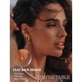thumbnail image 2 of LOLIAS Set de 15 pares de aretes planos con baño de oro de 14K, 2 of 9